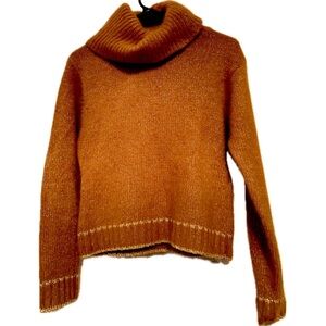 Copper Key Orange Rabbit Hair Turtleneck Sweater Size 7/9